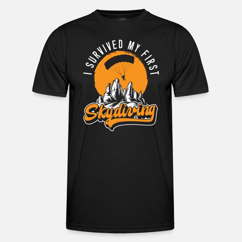 Skydiving, Adrenaline, Free Fall - Men's Functional T-Shirt - black