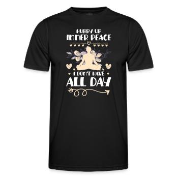 Yoga Heilung Namaste Achtsamkeit - Männer Funktions-T-Shirt - Schwarz - Vorne - AI Model Male 178 dark (178cm)