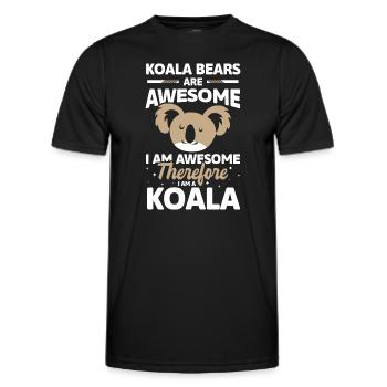 Eucalyptus, Animaux, Doux, Zoo - T-shirt sport Homme - noir - Devant - AI Model Male 178 dark (178cm)