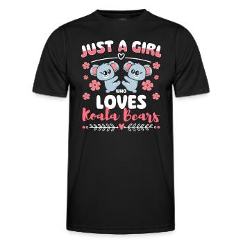 Koala Beuteltier Zoo - Männer Funktions-T-Shirt - Schwarz - Vorne - AI Model Male 178 dark (178cm)
