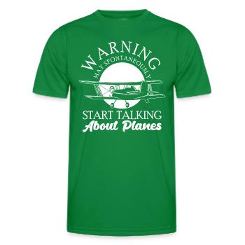 Model aircraft - Men's Functional T-Shirt - kelly green - Front - AI Model Male 178 dark (178cm)