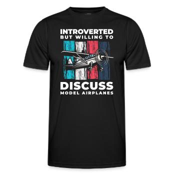 Modellbauer Modellfliegen Hobbypilot Flieger - Männer Funktions-T-Shirt - Schwarz - Vorne - AI Model Male 178 dark (178cm)
