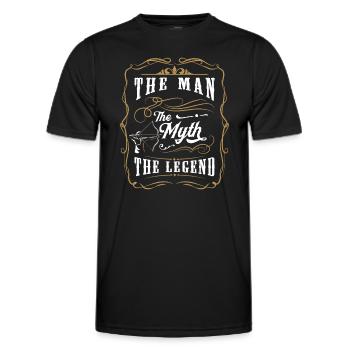 Schütze Jagen Zielen Ziel - Männer Funktions-T-Shirt - Schwarz - Vorne - AI Model Male 178 dark (178cm)