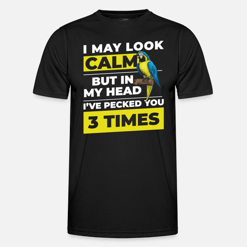 Macaw Parrot Bird Species - Men's Functional T-Shirt - black