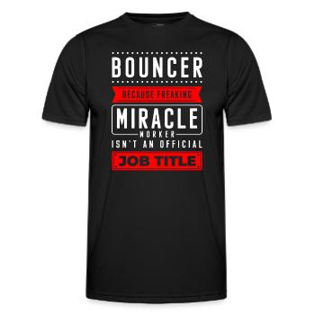 Sicherheitsdienst Beruf Groß Eingang - Männer Funktions-T-Shirt - Schwarz - Vorne - AI Model Male 178 dark (178cm)