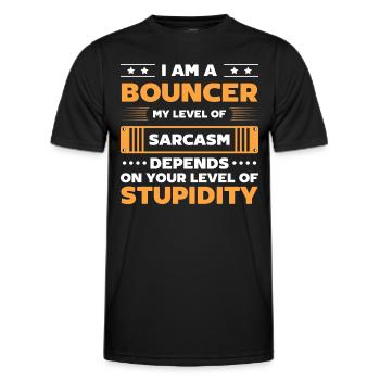 Bouncer Security Strong Party - Men's Functional T-Shirt - black - Front - AI Model Male 178 dark (178cm)