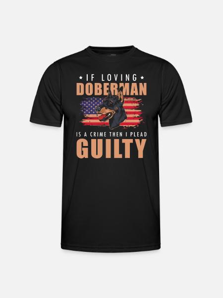 Doberman Pet Service Dog - Men's Functional T-Shirt - black