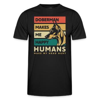 Wachhund Hundebesitzer Beschützer Schutzdienst - Männer Funktions-T-Shirt - Schwarz - Vorne - AI Model Male 178 dark (178cm)