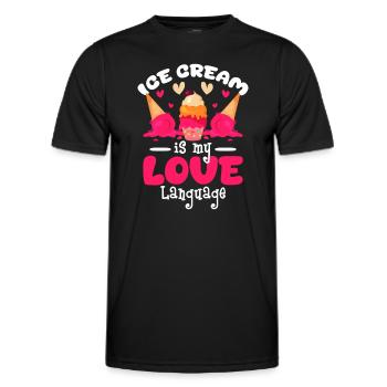 Eis Süß Nachtisch - Männer Funktions-T-Shirt - Schwarz - Vorne - AI Model Male 178 dark (178cm)