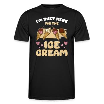 Eiswaffel Sommer Süßigkeiten Geschmack - Männer Funktions-T-Shirt - Schwarz - Vorne - AI Model Male 178 dark (178cm)