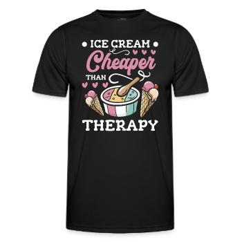 Eiscreme Süß Naschen - Männer Funktions-T-Shirt - Schwarz - Vorne - AI Model Male 178 dark (178cm)