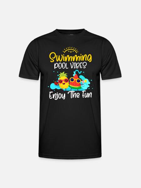 Pool Holidays Bathing - Men's Functional T-Shirt - black