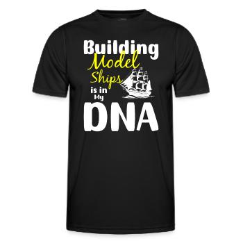 Ship Hobby Water Model Maker - Men's Functional T-Shirt - black - Front - AI Model Male 178 dark (178cm)