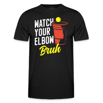 Beerpong Alcool Pong Drunk - T-shirt sport Homme - noir - Devant - AI Model Male 178 dark (178cm)