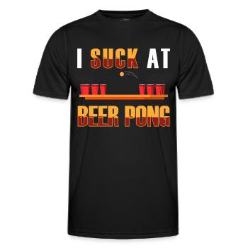Beerpong Pong - T-shirt sport Homme - noir - Devant - AI Model Male 178 dark (178cm)
