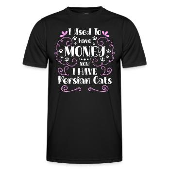 Cat House Tiger Cat Mom - Men's Functional T-Shirt - black - Front - AI Model Male 178 dark (178cm)