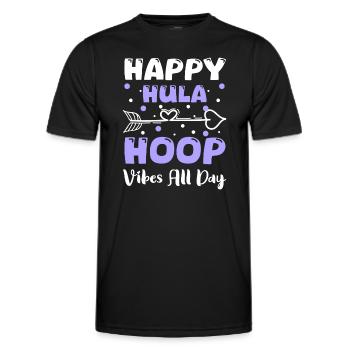 Hulahoop Slimming Fun - Men's Functional T-Shirt - black - Front - AI Model Male 178 dark (178cm)