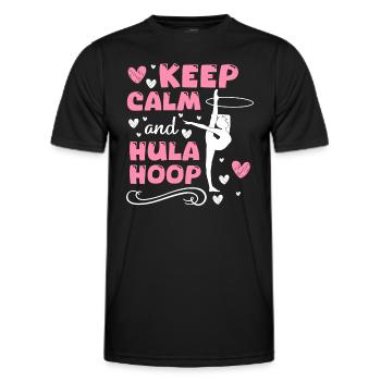 Motivation de l’entraînement Hulahoop - T-shirt sport Homme - noir - Devant - AI Model Male 178 dark (178cm)