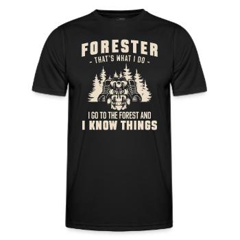 Forester Hunters Forester - Men's Functional T-Shirt - black - Front - AI Model Male 178 dark (178cm)