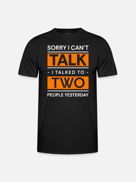 Shy Sarcasm Alone - Men's Functional T-Shirt - black
