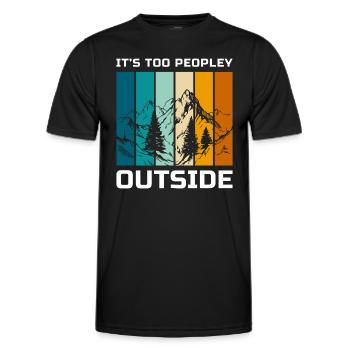 Des gens timides et solitaires - T-shirt sport Homme - noir - Devant - AI Model Male 178 dark (178cm)