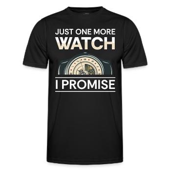 Uhrenliebhaber Uhrwerk Sammler Schweizer - Männer Funktions-T-Shirt - Schwarz - Vorne - AI Model Male 178 dark (178cm)