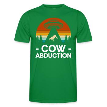 Cow Moo Farm Animal - Men's Functional T-Shirt - kelly green - Front - AI Model Male 178 dark (178cm)