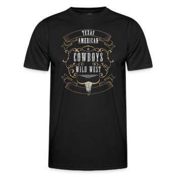 Western Revolver Westernmeister Country - Männer Funktions-T-Shirt - Schwarz - Vorne - AI Model Male 178 dark (178cm)