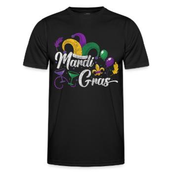 Célébration du carnaval colorée - T-shirt sport Homme - noir - Devant - AI Model Male 178 dark (178cm)