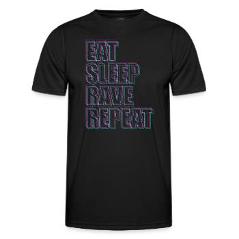 Casque House Dj Hardstyle - T-shirt sport Homme - noir - Devant - AI Model Male 178 dark (178cm)
