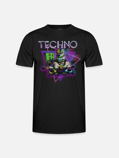 Techno Electro Party Techno Fan - Men's Functional T-Shirt - black