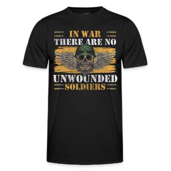 Militär Kämpfer Freiheit Weltfrieden - Männer Funktions-T-Shirt - Schwarz - Vorne - AI Model Male 178 dark (178cm)