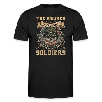 Krieg Land Frieden Menschenrechte - Männer Funktions-T-Shirt - Schwarz - Vorne - AI Model Male 178 dark (178cm)