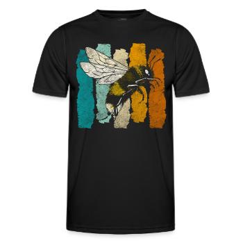 Honig Wabe Weltenretter Bienchen - Männer Funktions-T-Shirt - Schwarz - Vorne - AI Model Male 178 dark (178cm)