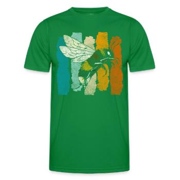 Honig Wabe Weltenretter Bienchen - Männer Funktions-T-Shirt - Kelly Green - Vorne - AI Model Male 178 dark (178cm)