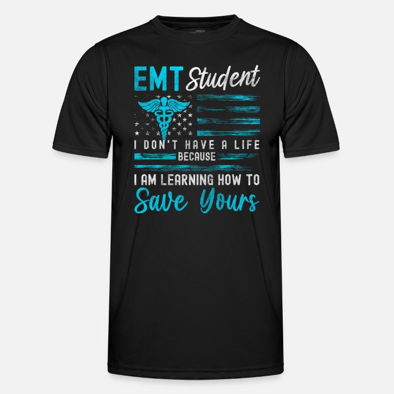 Student Uni Computer Lehrer - Männer Funktions-T-Shirt - Schwarz