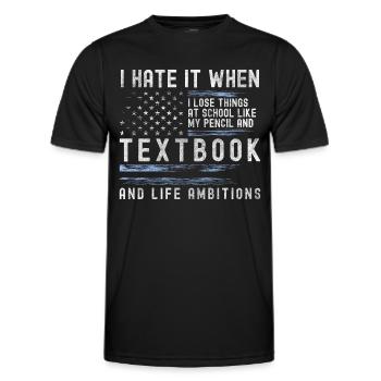 Student Uni Graduation Party - Men's Functional T-Shirt - black - Front - AI Model Male 178 dark (178cm)