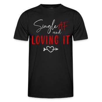 Flirt amusant de rencontres célibataires - T-shirt sport Homme - noir - Devant - AI Model Male 178 dark (178cm)