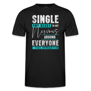 Relationship Love Flirt - Men's Functional T-Shirt - black - Front - AI Model Male 178 dark (178cm)