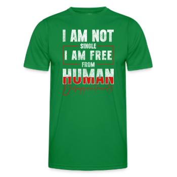 Relation célibataire humain - T-shirt sport Homme - vert - Devant - AI Model Male 178 dark (178cm)