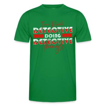Des fouineurs enquêtent sur un agent secret - T-shirt sport Homme - vert - Devant - AI Model Male 178 dark (178cm)