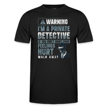 Privatdetektiv Hinweis Inspektor - Männer Funktions-T-Shirt - Schwarz - Vorne - AI Model Male 178 dark (178cm)