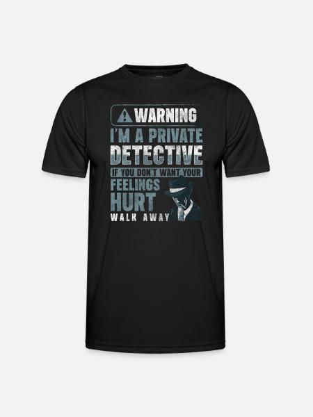 Private Detective Clue Inspector - Men's Functional T-Shirt - black