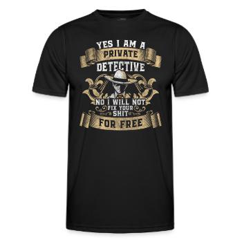 Schnüffler Hinweis Fährte Polizei - Männer Funktions-T-Shirt - Schwarz - Vorne - AI Model Male 178 dark (178cm)