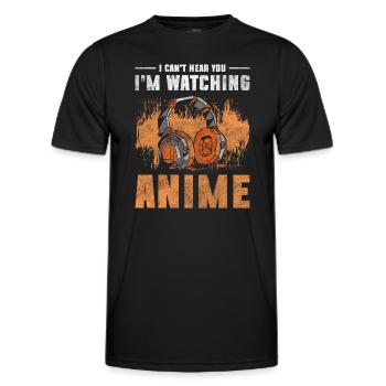 Manga Cosplay Senpai Sweet - Men's Functional T-Shirt - black - Front - AI Model Male 178 dark (178cm)