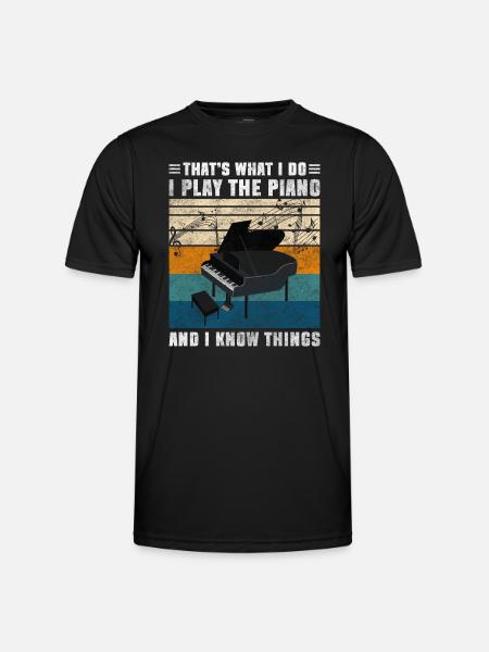 Piano Player Classical Musician Concert - Men's Functional T-Shirt - black