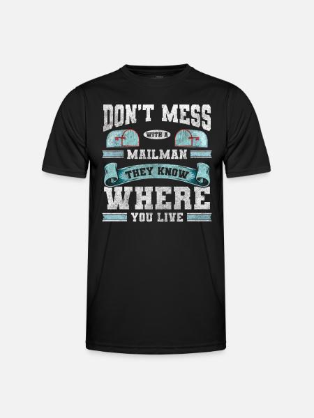 Postman Delivery Postman Messenger - Men's Functional T-Shirt - black