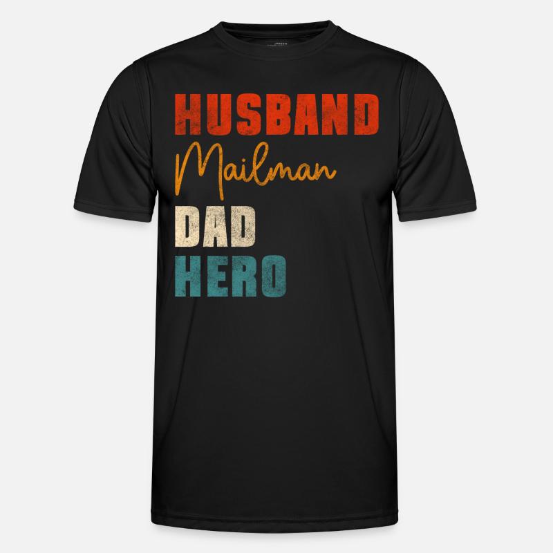 Post parcel service - Men's Functional T-Shirt - black