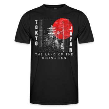 Tokyo Dream Tour Touriste - T-shirt sport Homme - noir - Devant - AI Model Male 178 dark (178cm)