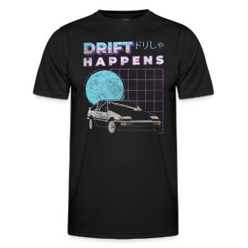 Driften Sportwagen Mechaniker Flitzer - Männer Funktions-T-Shirt - Schwarz - Vorne - AI Model Male 178 dark (178cm)